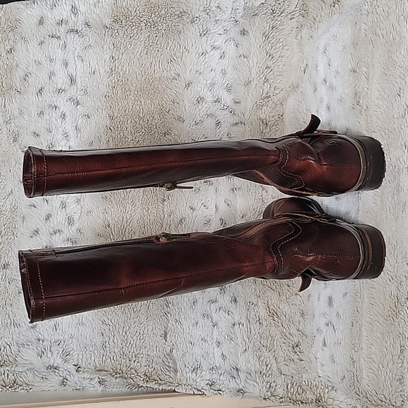 Ugg Austrailian Leather Channing Tall Riding Boots Brown Size 7 - Picture 3 of 7